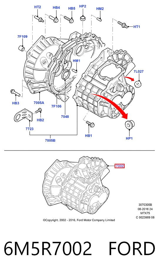 Transimisión manual para Mazda 3  BK12