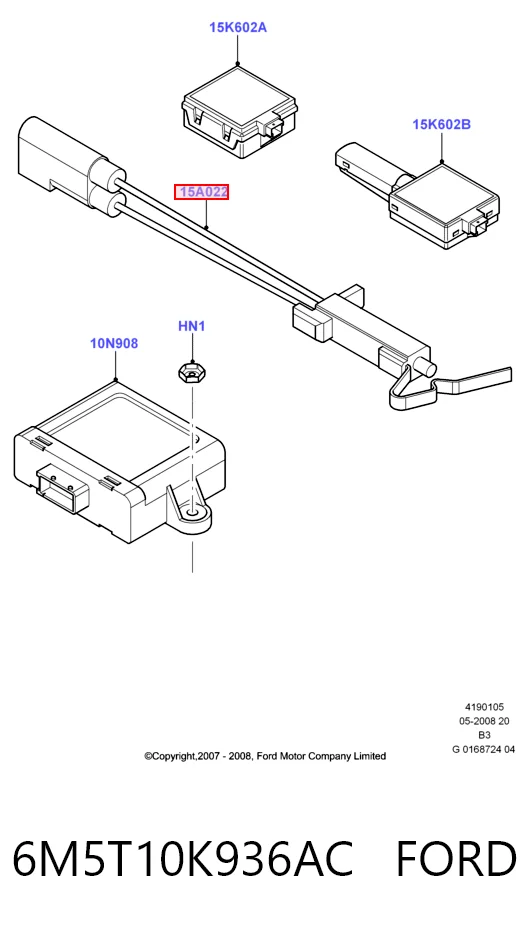 6M5T10K936AC Ford Sensor de temperatura ambiente
