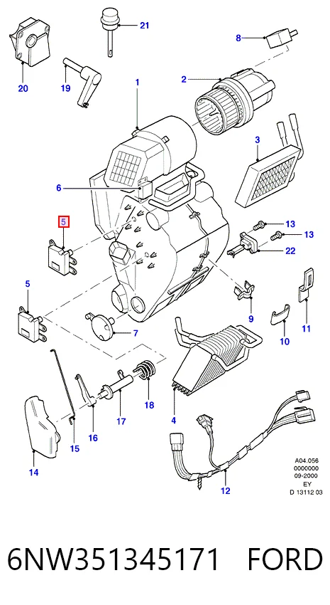 Actuador de compuerta de la calefacción para Ford Transit V V184/5