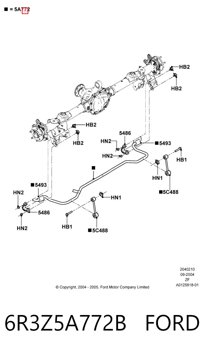 Estabilizador trasero para Ford Mustang  