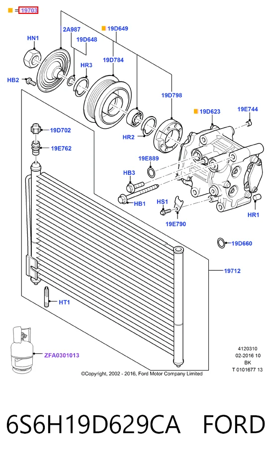 6S6H19D629CA Ford