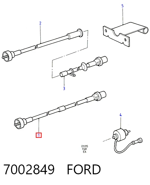  Cable velocímetro Ford Escort 6