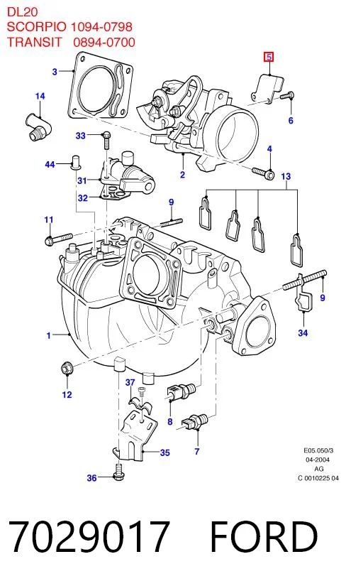 Sensor TPS para Ford Transit E