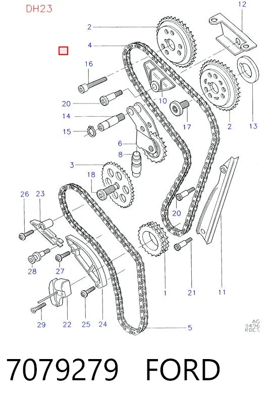 Cadena de distribución 7079279 FORD