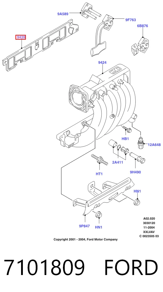  Junta de colector de admisión Ford Ka 