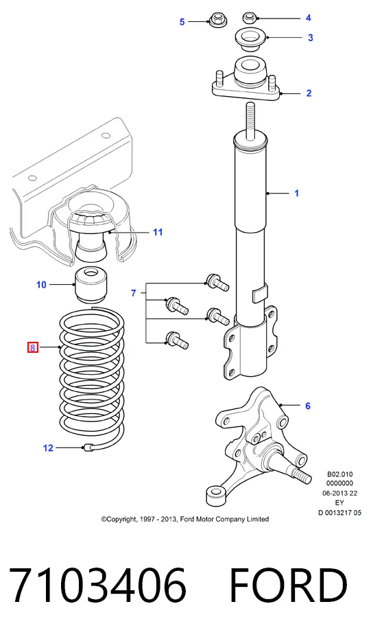 Muelles delantero para Ford Transit  (E)