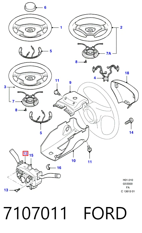 Comprar Conmutador columna dirección Ford Escort V GAL