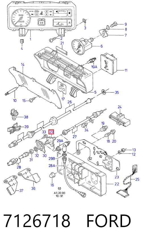  Sensor de velocidad Ford Escort 7