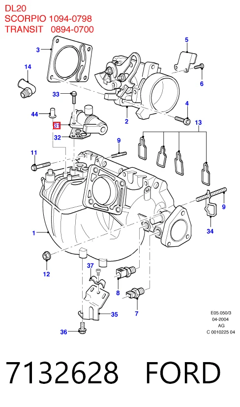 Válvula ralentí para Ford Galaxy (WGR)