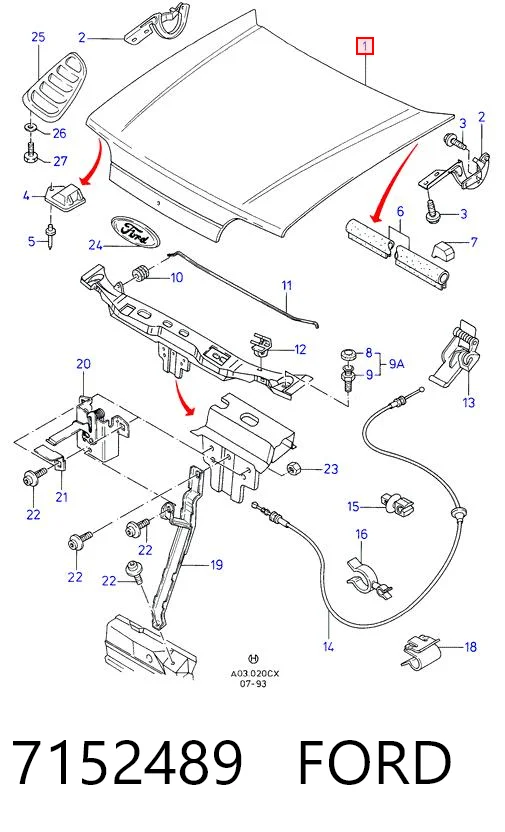 Capó del motor Ford Fiesta Mk3 hatchback (GFJ) (1989 - 1995) precio, desde 146,65 EUR