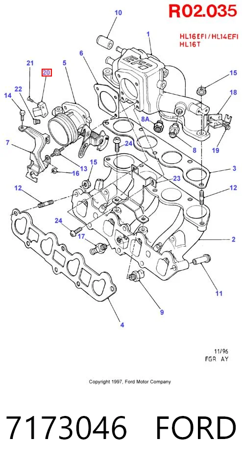 Comprar Sensor de posición del acelerador Ford Fiesta III GFJ a bajo precio