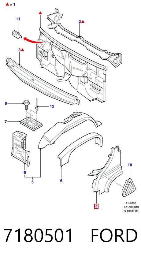 Aleta delantera izquierda Ford Transit IV