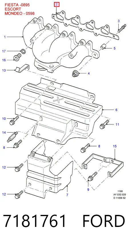 Junta colector joint para Ford Ranger  EQ