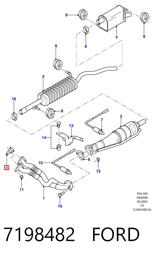 Junta de sistema de escape Ford Galaxy  (1994-2000)