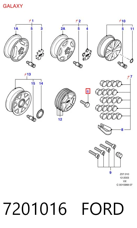 Comprar Tornillo de rueda Volkswagen Transporter T4 70E, 70L, 70M, 7DE, 7DL, 7DM