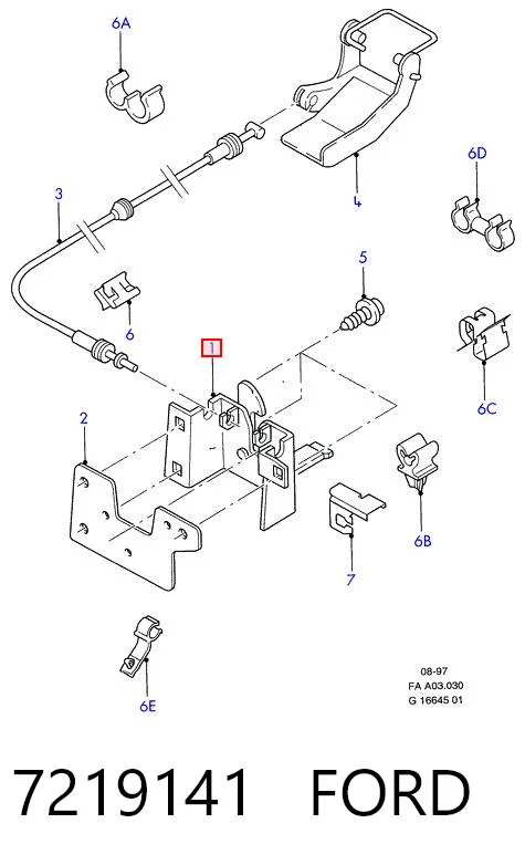 Comprar Cerradura del capó Ford Escort VII GAL, AAL, ABL a bajo precio