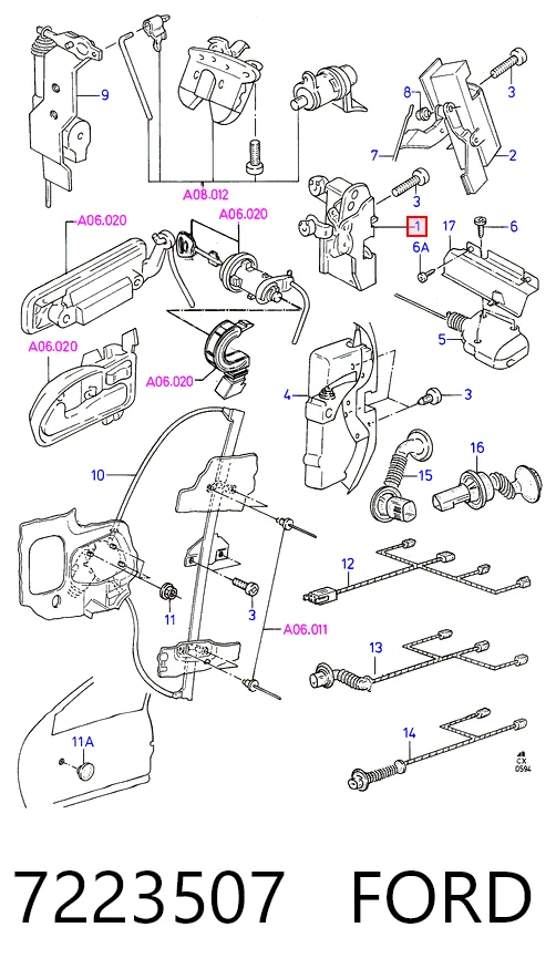 Cerradura Ford Fiesta Mk3 hatchback (GFJ) (1989 - 1995) precio, desde 34,39 EUR