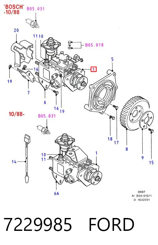 Bomba inyectora 7229985 FORD