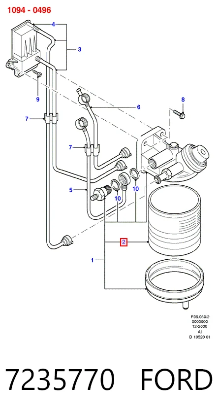 Filtro de combustible 7235770 FORD