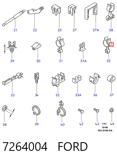 Cable del acelerador Ford Escort V hatchback (GAL) (1990 - 1992) precio, desde 21,88 EUR