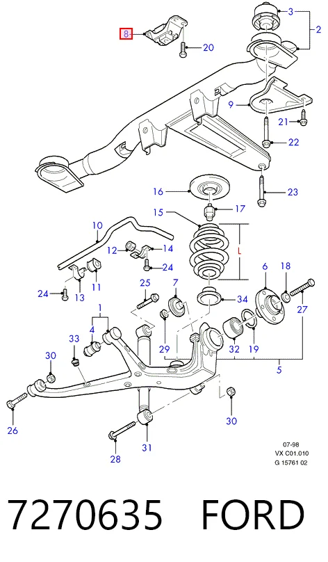 Comprar Silentblock trasero Ford Galaxy I VX WGR