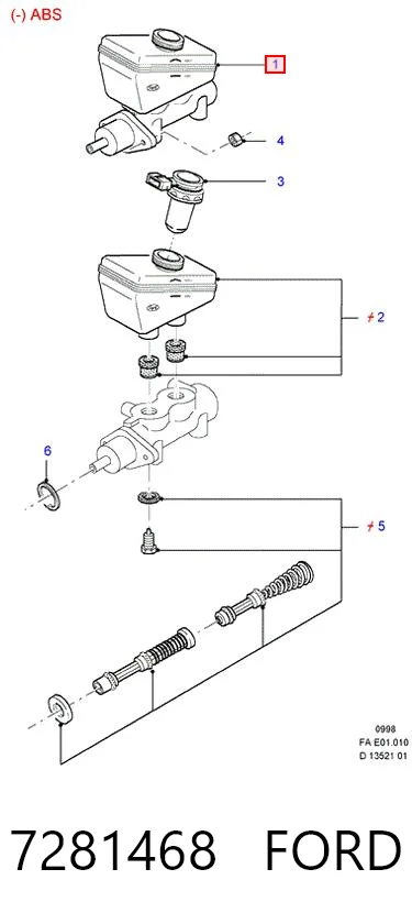 Cilindro principal de freno Ford Escort  (ANL)