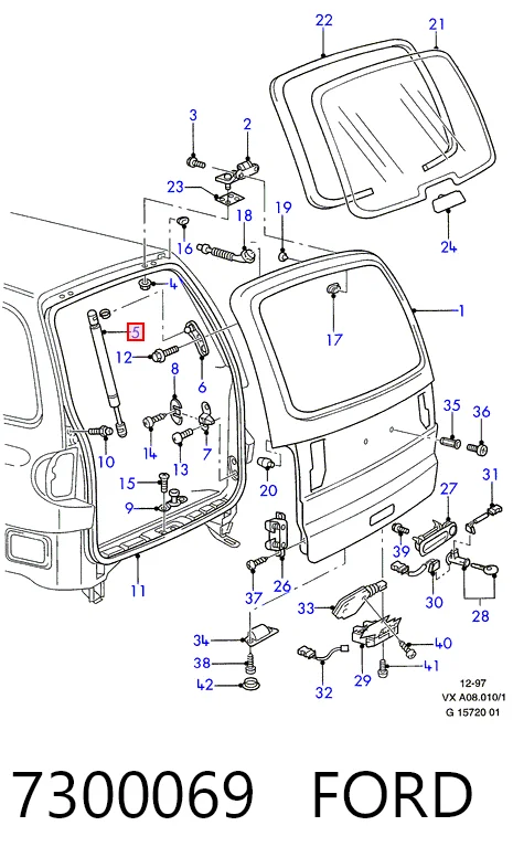 Amortiguador de maletero Ford Galaxy desde 18,10 €