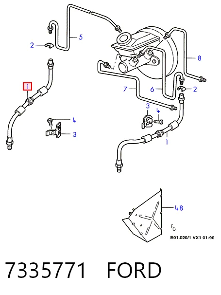 Tubo flexible de frenos delantero Seat Alhambra monovolumen comprar en España