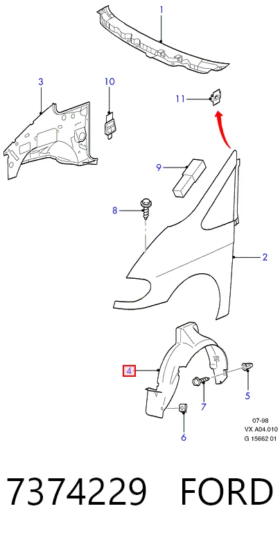 Paso rueda para Ford Galaxy WGR