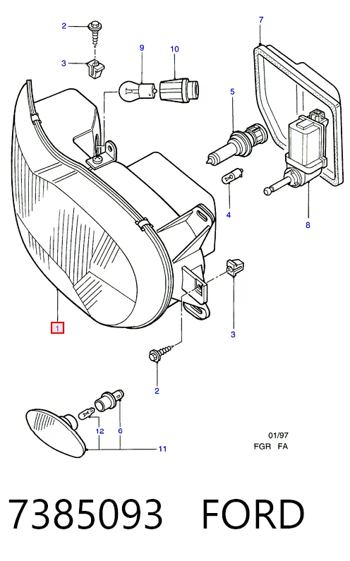  Faro izquierdo Ford Escort 7