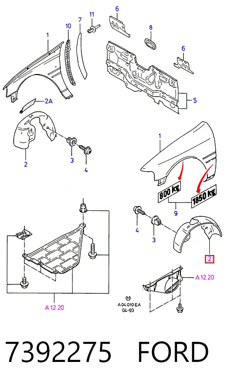 Comprar Paso de rueda delantero derecho Escort VII GAL, AFL