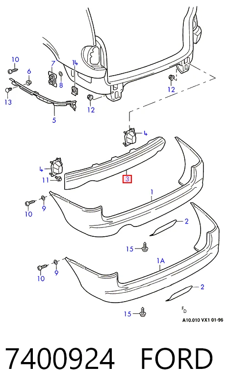 Comprar Refuerzo de parachoques trasero Ford Galaxy  WGR a bajo precio