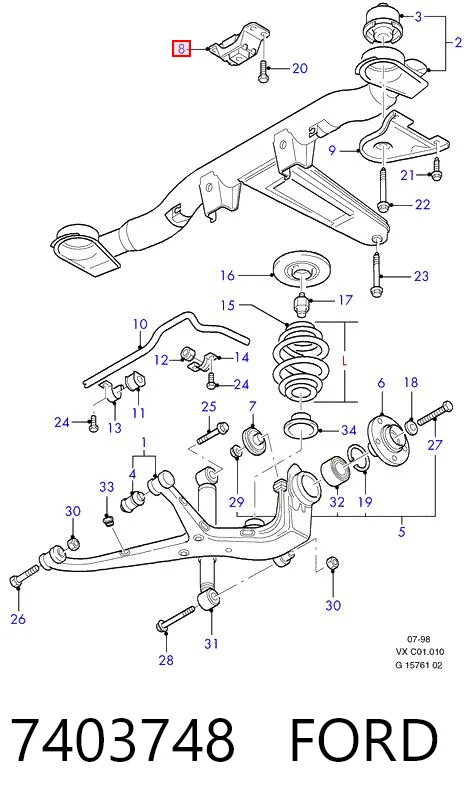  Silentblock trasero Ford Galaxy 