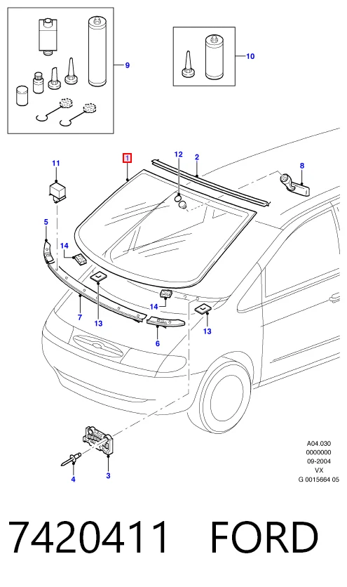 Parabrisas delantero  Ford Galaxy  (1994-2000)