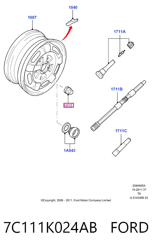 7C111K024AB Ford