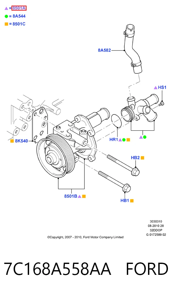 Bomba de agua 32382368 Volvo