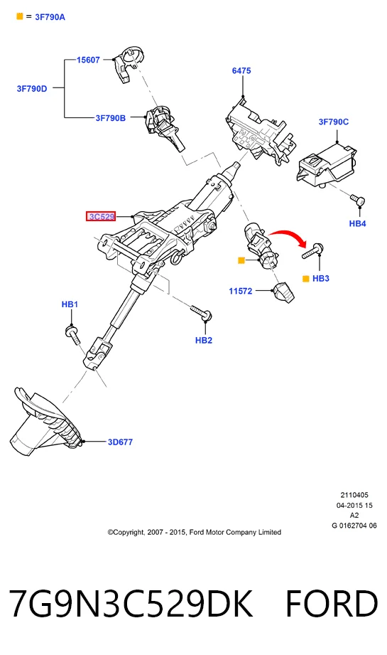 Columna de volante para Ford Mondeo IV CA2