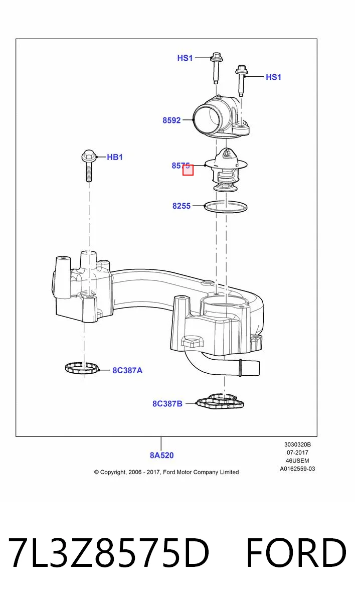 Termostato de agua para Ford Explorer  