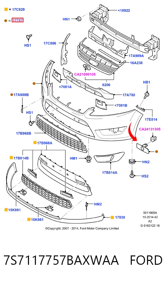  Paragolpes Ford Mondeo 4