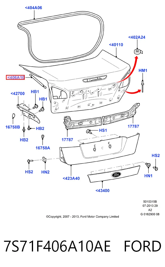 7S71F406A10AE Ford