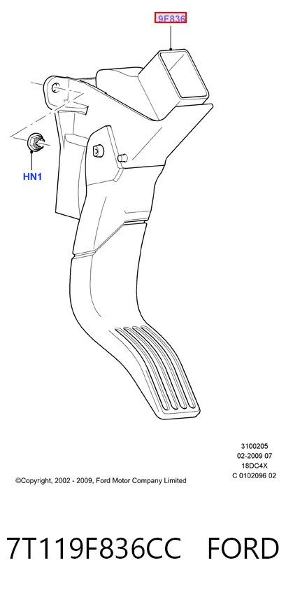 Comprar Pedal del acelerador Ford Connect  TC7