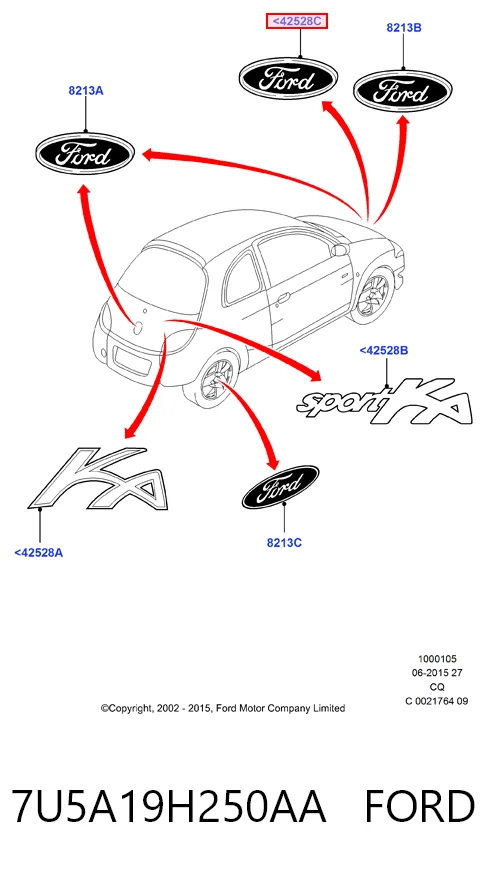 Logo Ford Ka hatchback (RBT) (1996 - 2008) precio, desde 37,81 EUR