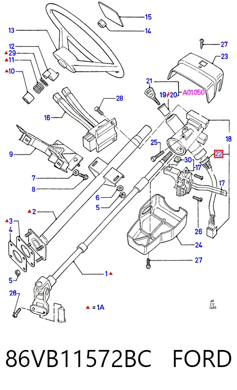 Interruptor de arranque Ford Transit IV furgoneta (E) (1994 - 2000) precio, desde 12,21 EUR