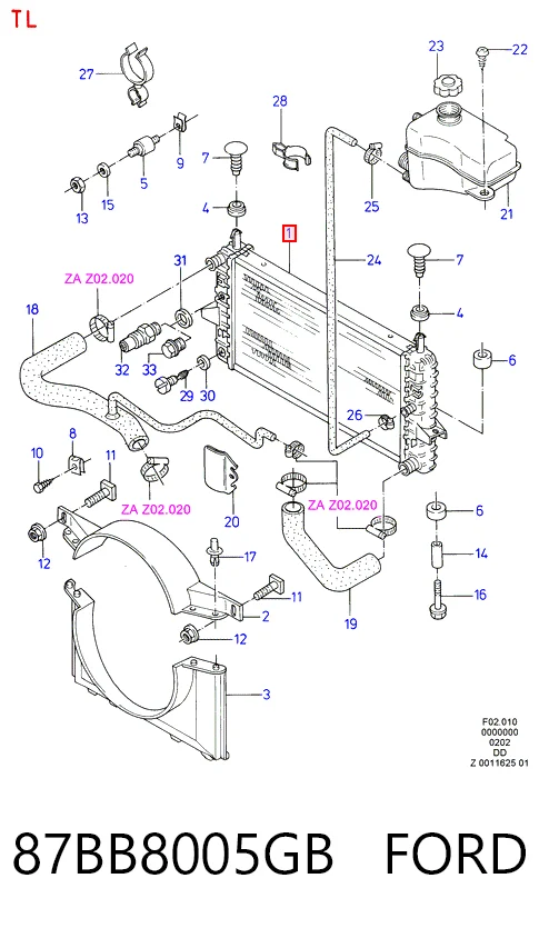 Comprar Radiador Ford Sierra I GBC
