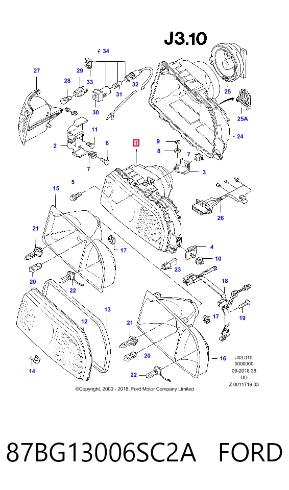  Faro izquierdo Ford Sierra 2