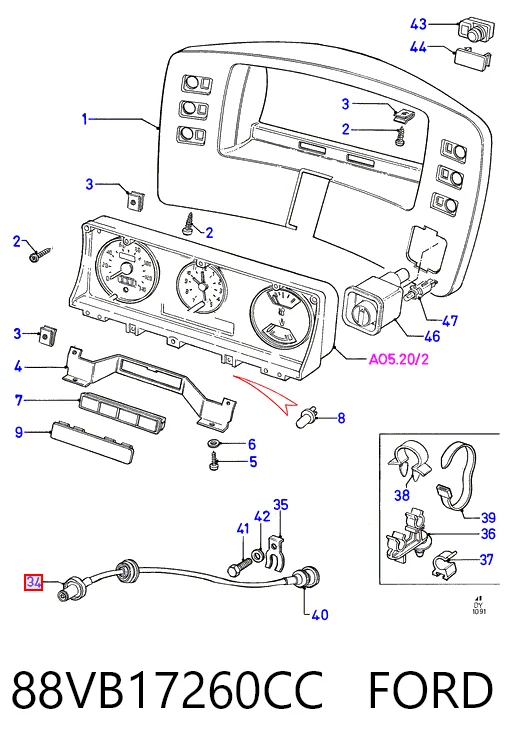 Comprar Cable velocímetro Ford Transit IV E