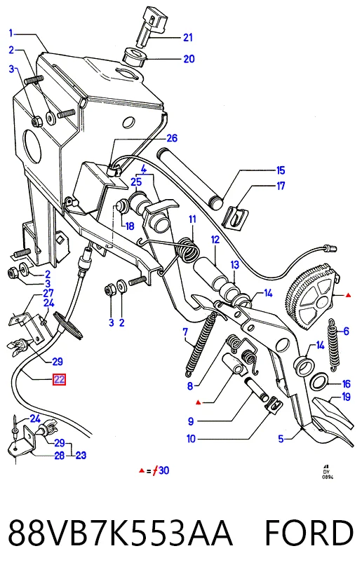 Cable embrague para Ford Transit  (E)