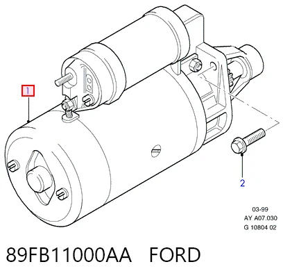 89FB11000AA Ford Arranque motores