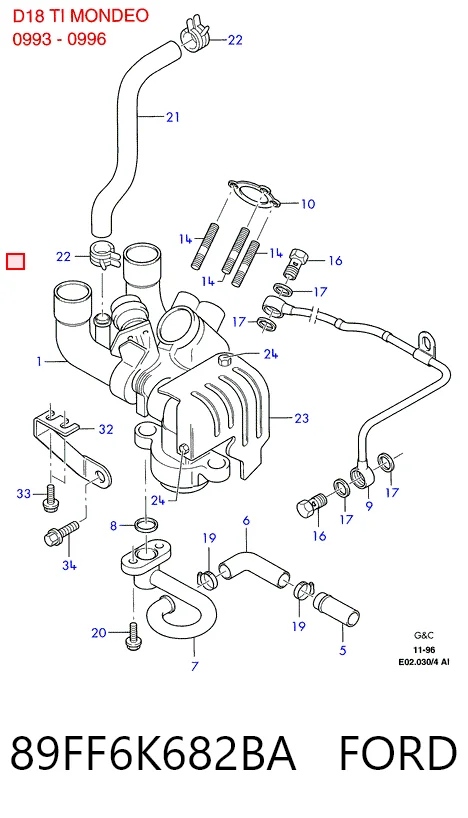 Turbocompresor para Ford Sierra GBG, GB4