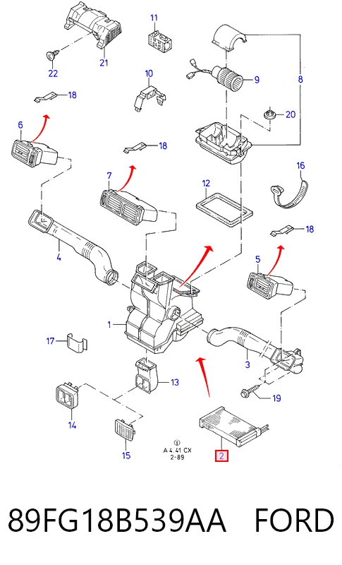 Calefactor para Ford Fiesta III (GFJ)